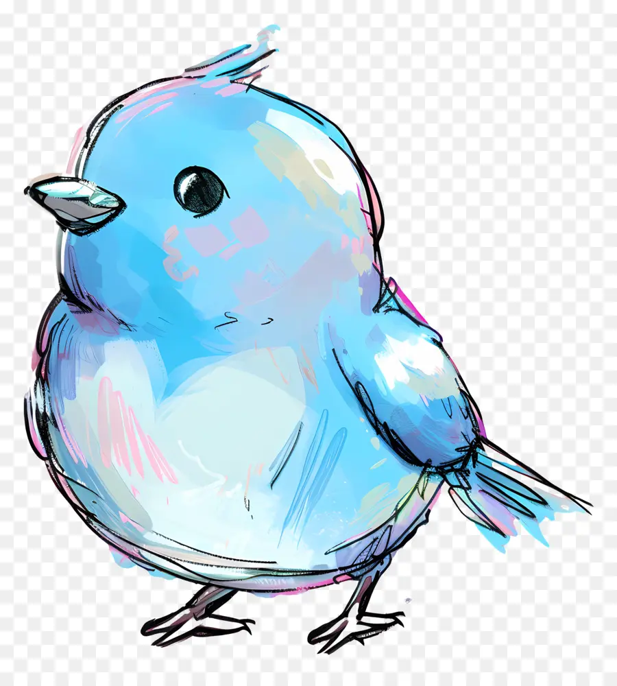 นกสีน้ำเงิน，สีวาดรูป PNG