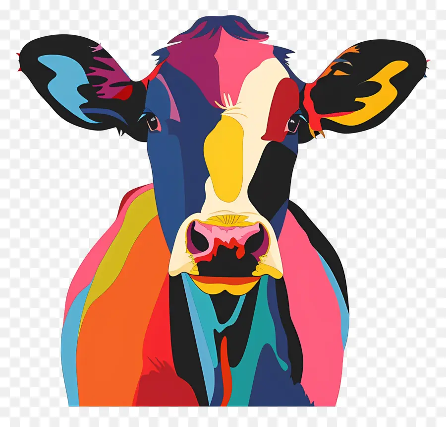 วัว，วัวสีสันสดใส PNG