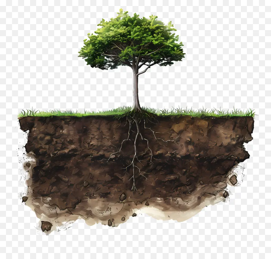 ดิน，ต้นไม้ PNG