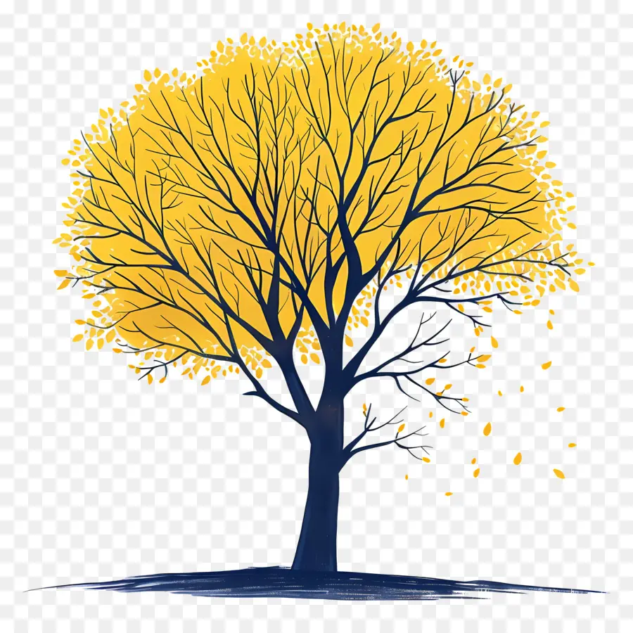 ต้นไม้，สีเหลืองเหลือ PNG