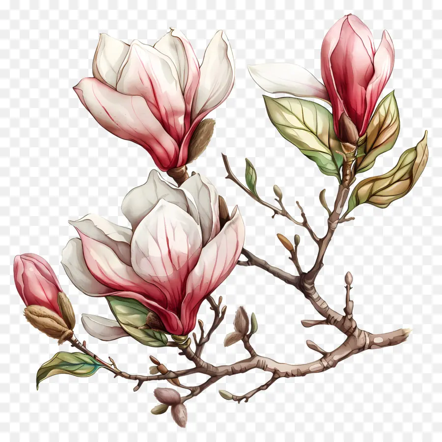 Magnolia ดอกไม้，ดอกไม้แมกโนเลียสีขาว PNG