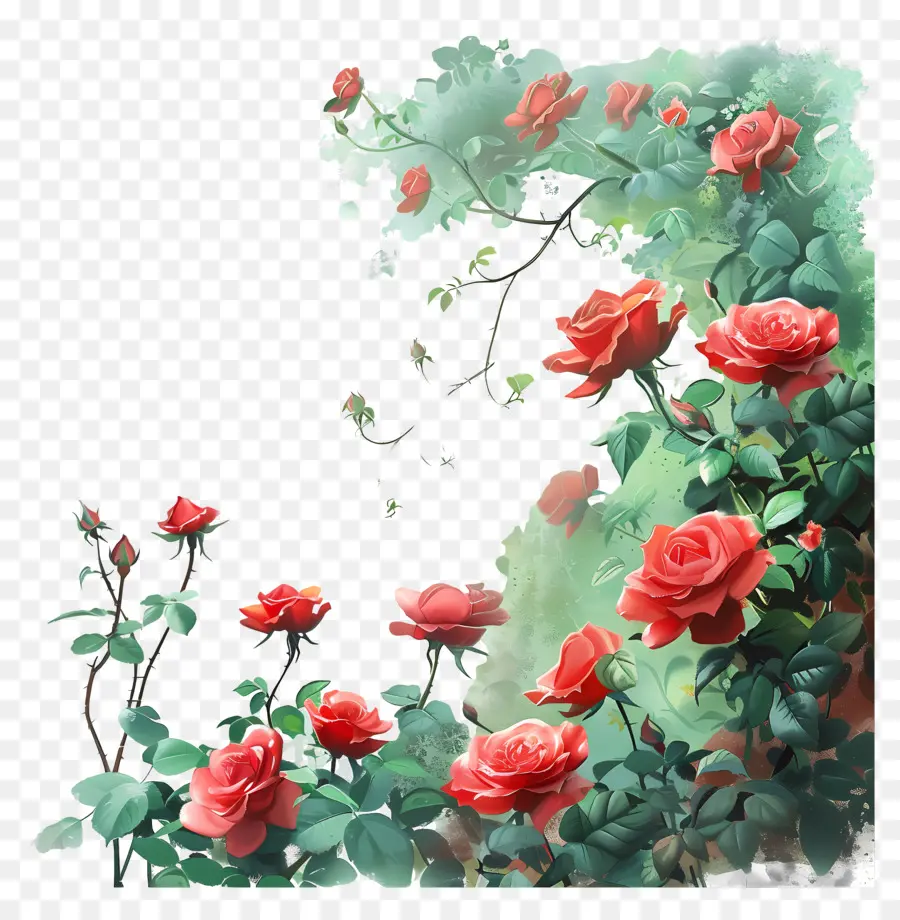 ดอกกุหลาบสวน，ดอกกุหลาบแดง PNG