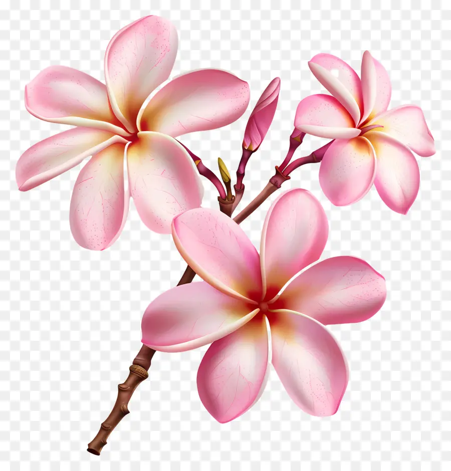 ดอกไม้สีชมพู Plumeria，ดอกไม้สีชมพู PNG
