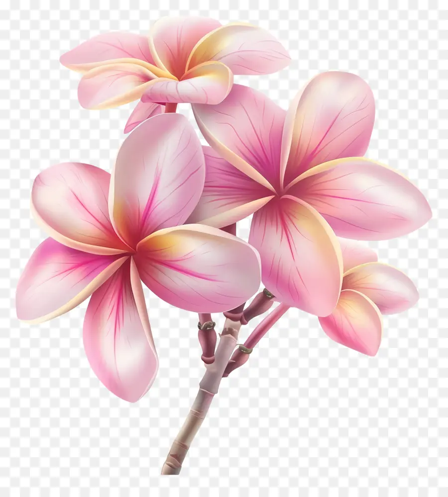 ดอกไม้สีชมพู Plumeria，พลัมสีชมพู PNG