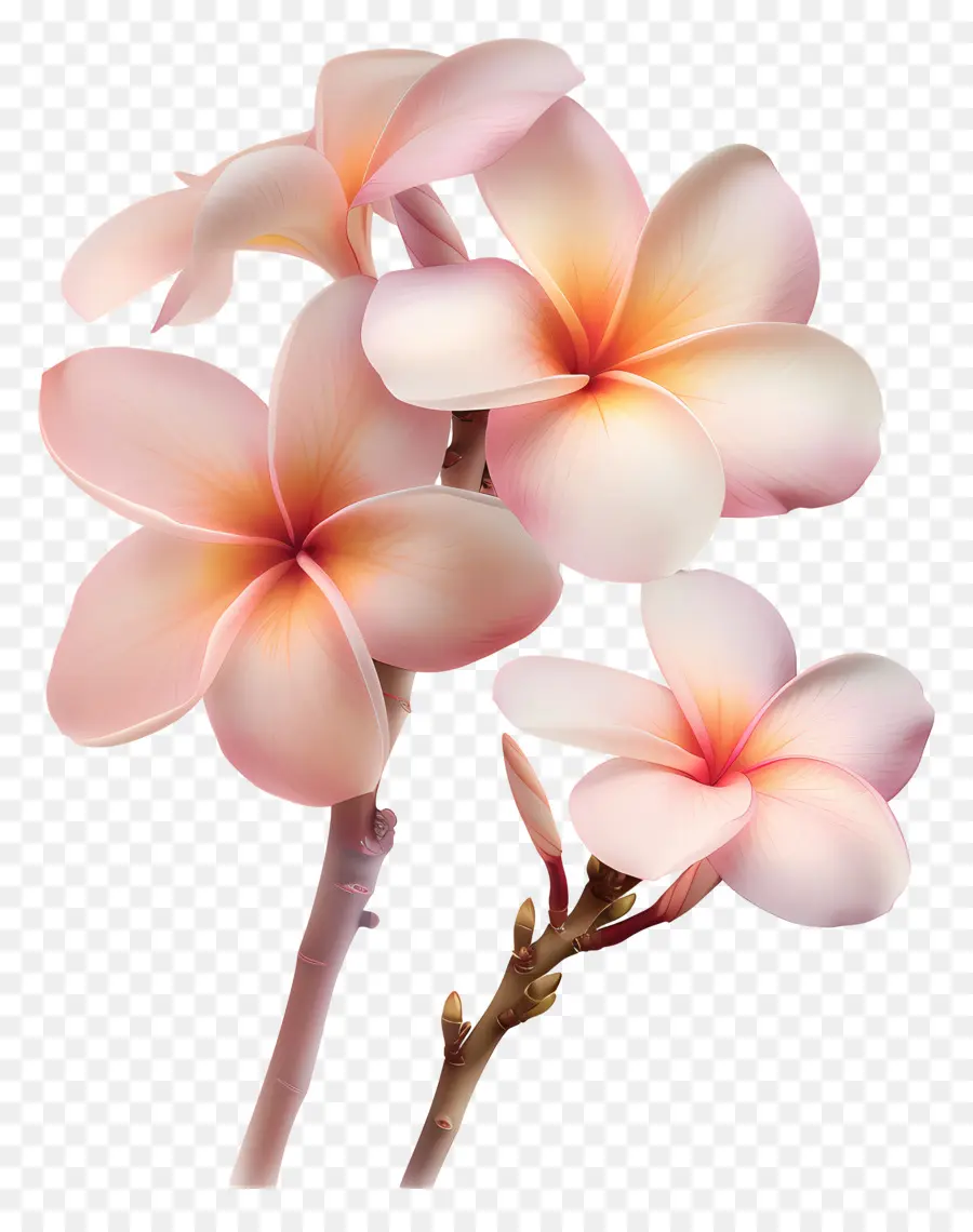 ดอกไม้สีชมพู Plumeria，ดอกไม้สีชมพู PNG