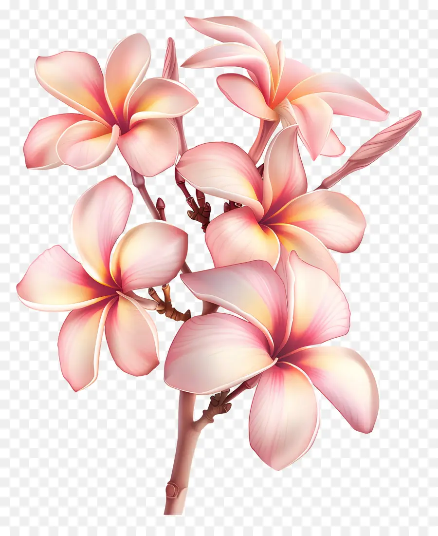 ดอกไม้สีชมพู Plumeria，ช่อดอกไม้ PNG