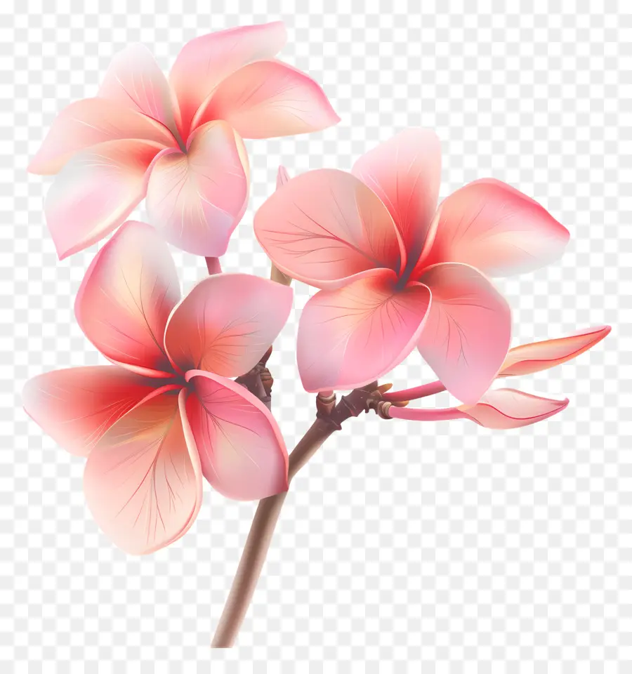 ดอกไม้สีชมพู Plumeria，ดอกไม้สีชมพู PNG