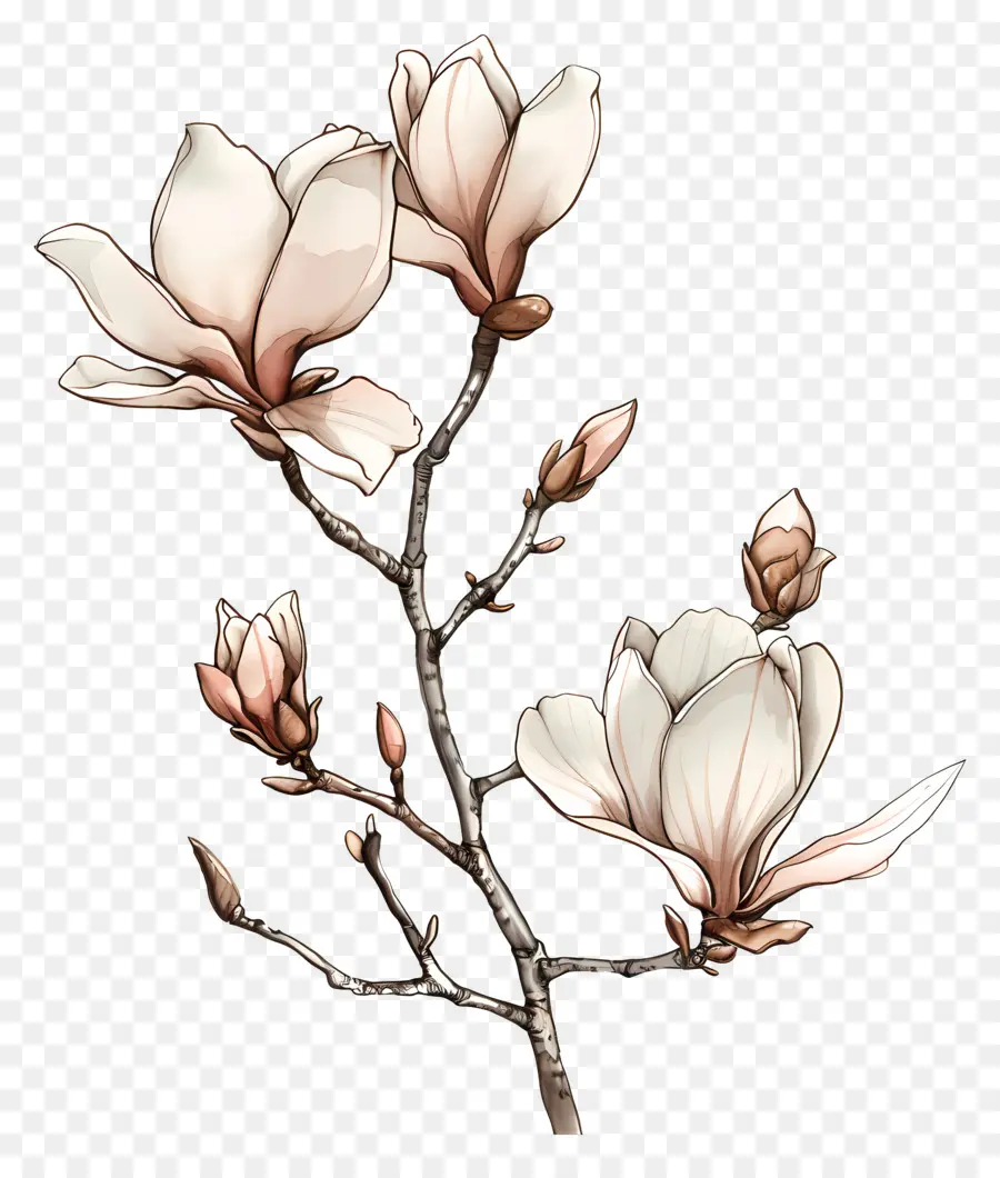 Magnolia ดอกไม้，Magnolia ต้นไม้ PNG
