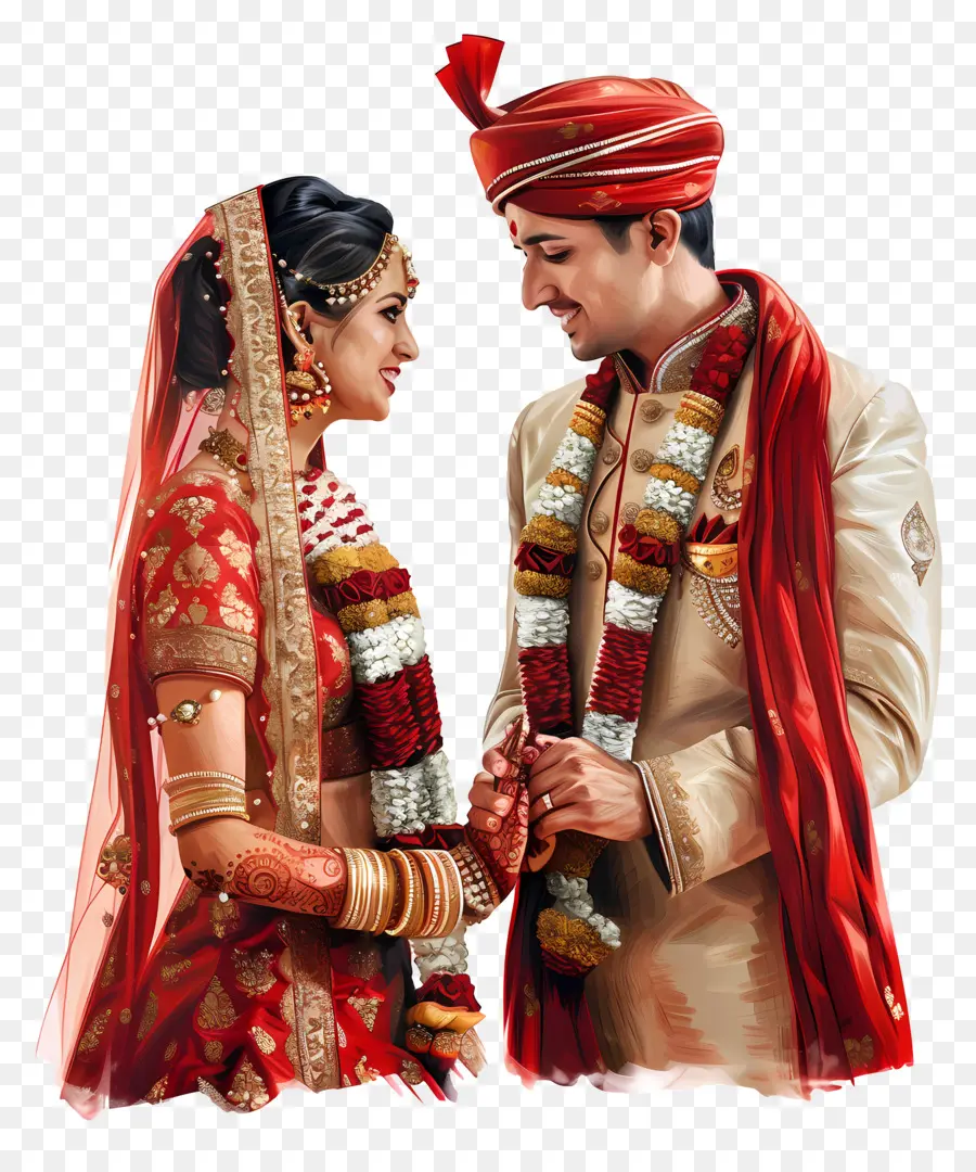 อินเดียนงานแต่งงาน，ชุดแต่งงานอินเดีย PNG