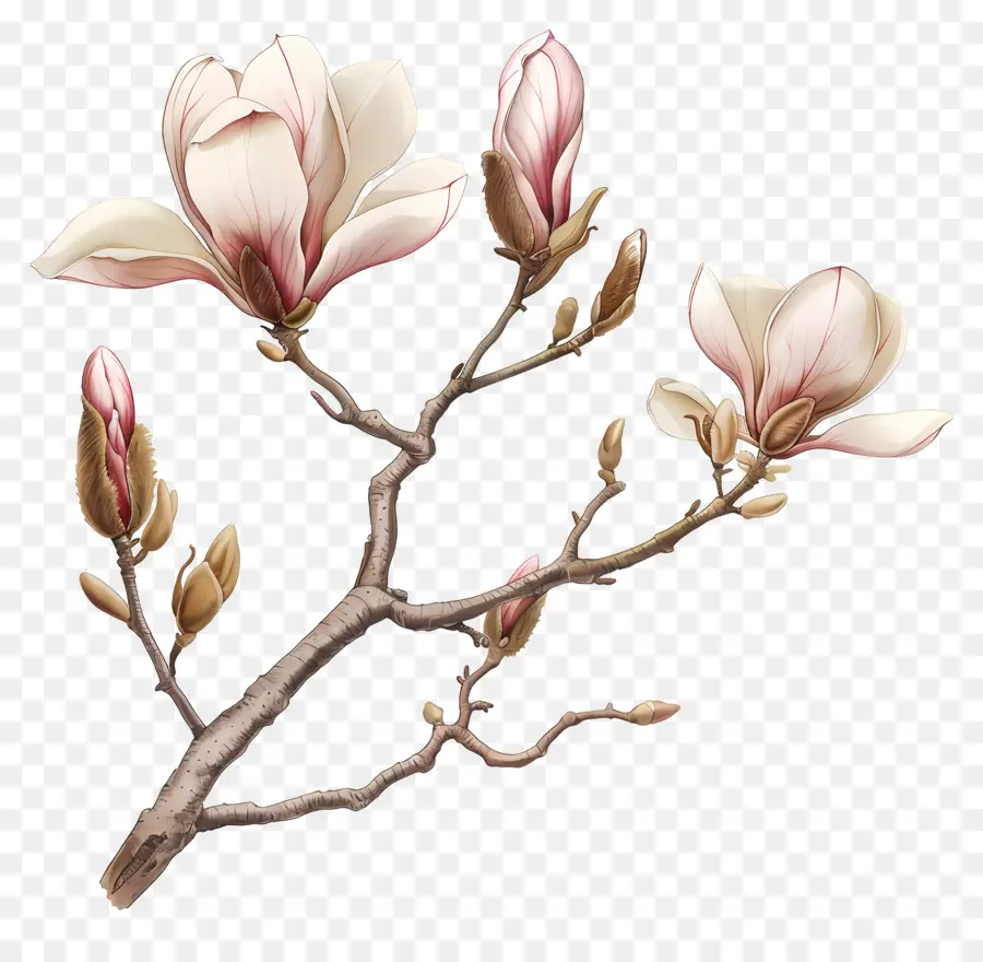 Magnolia ดอกไม้，ต้นไม้บานสะพรั่ง PNG
