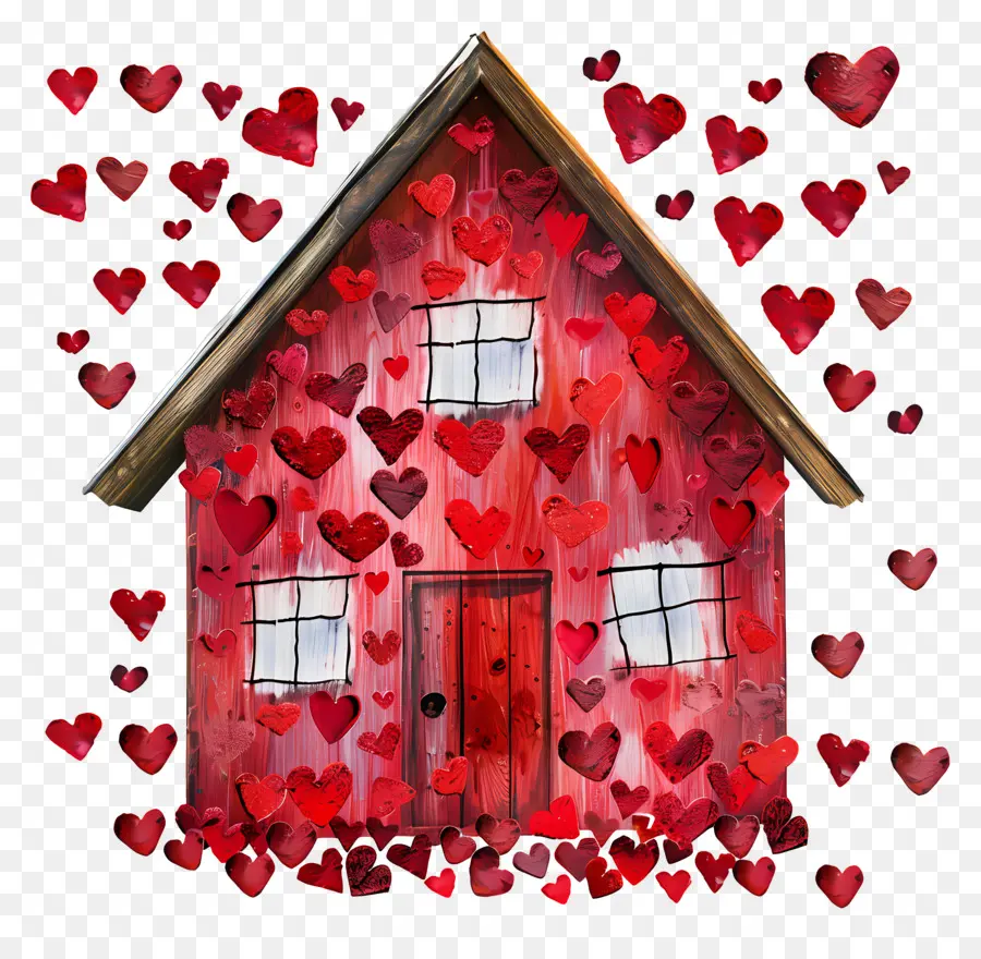 รักออกแบบ，บ้านรูปหัวใจ PNG