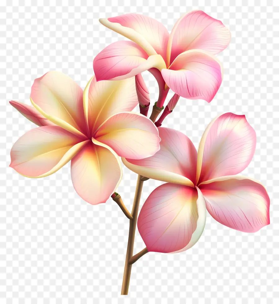 ดอกไม้สีชมพู Plumeria，ดอกไม้พลัมสีชมพู PNG