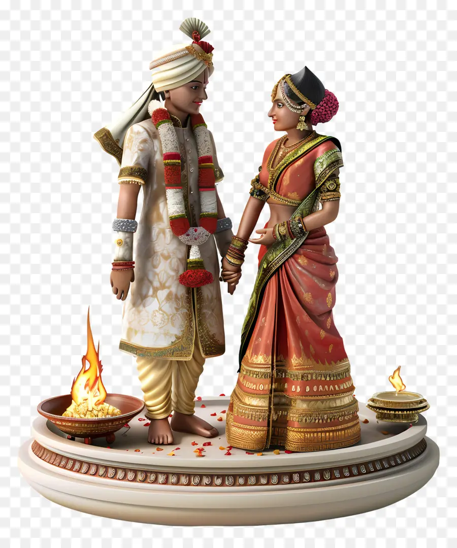 ฮินดูอ่ะงานแต่งงาน，เสื้อผ้าอินเดียแบบดั้งเดิม PNG