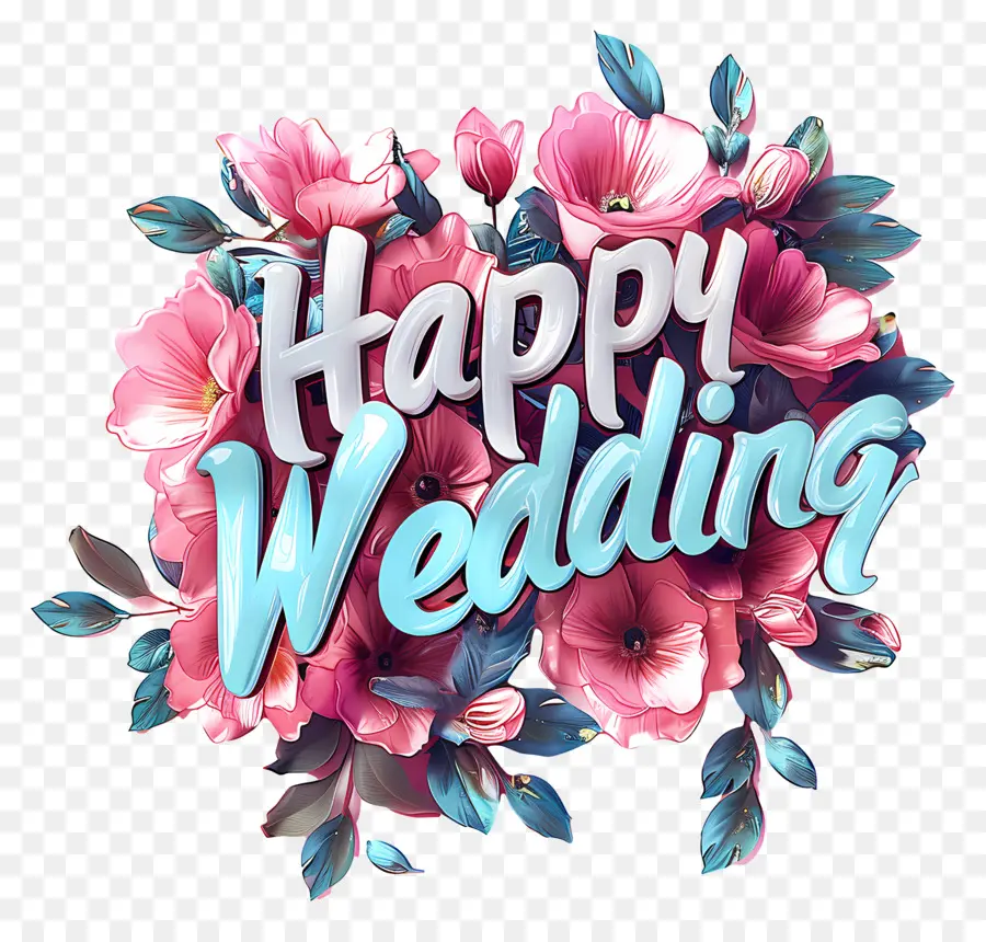 งานแต่งงานมีความสุข，ดอกไม้สีชมพู PNG