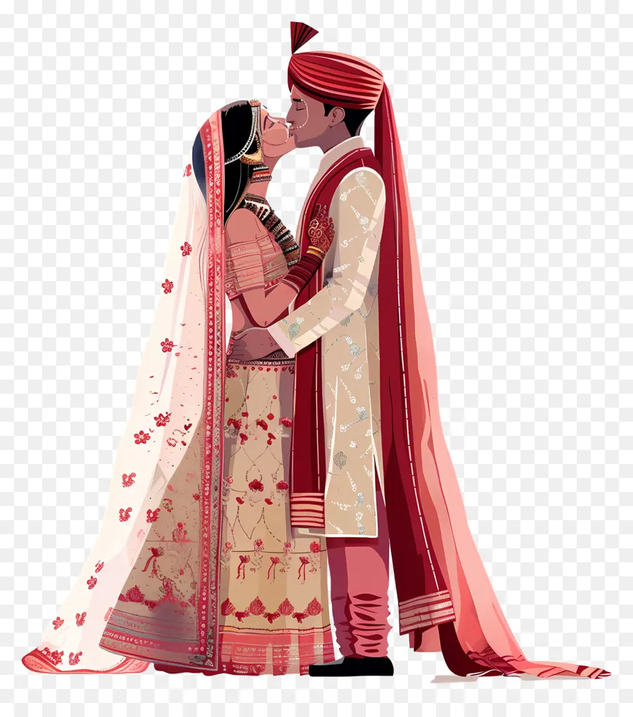 อินเดียนงานแต่งงาน，เจ้าสาวและเจ้าบ่าว PNG