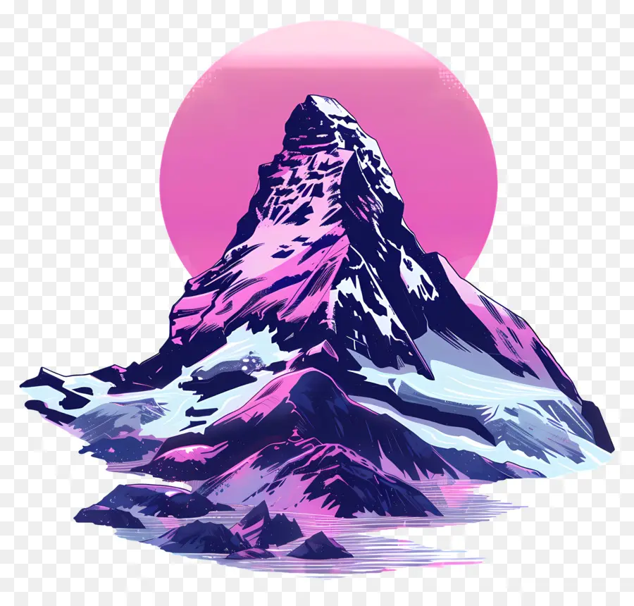 ภูเขาไอ，Vaporwave PNG
