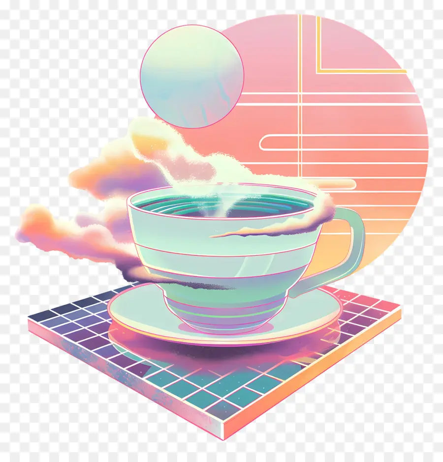 กาแฟไอ，Vaporwave PNG