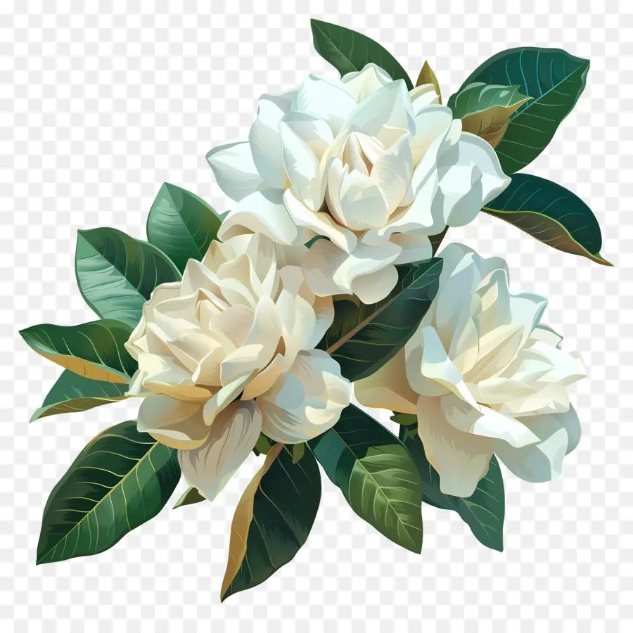 ดิจิตอลดอกไม้，ดอกไม้สีขาว PNG