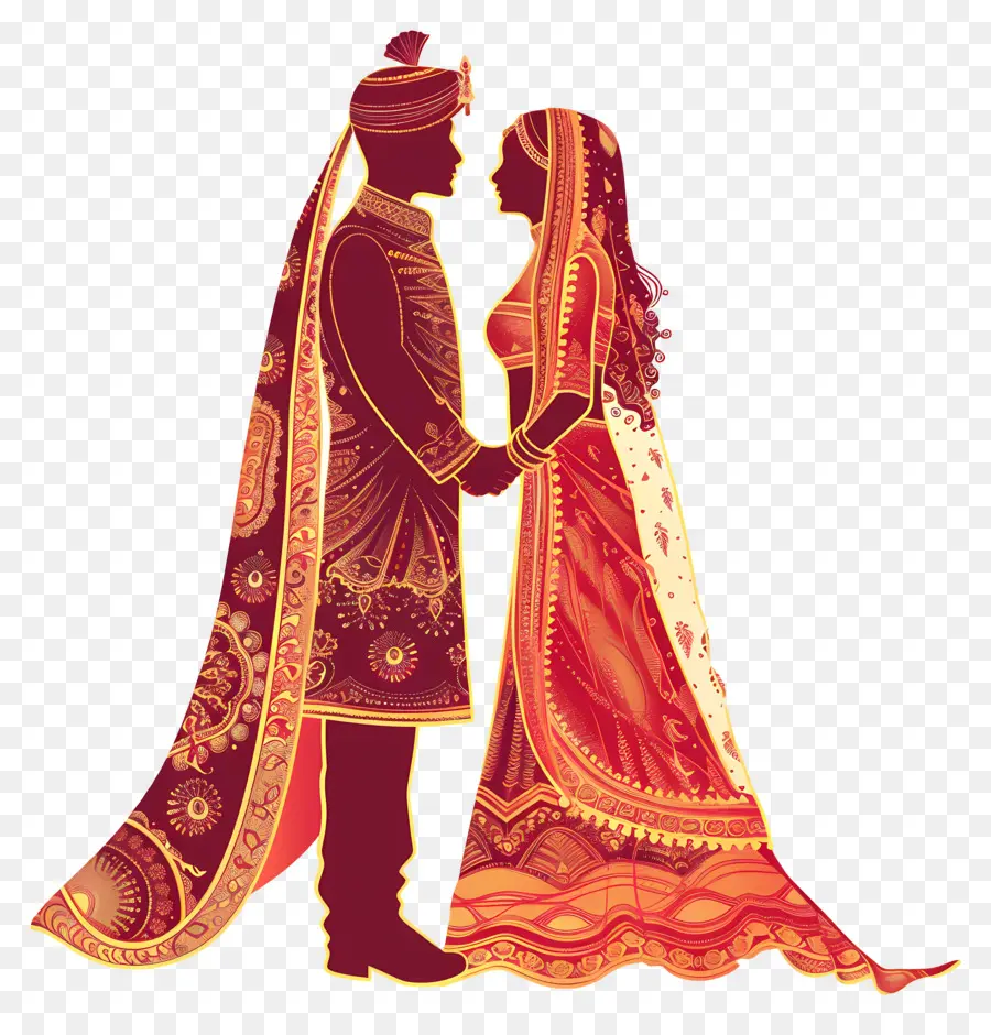 อินเดียนงานแต่งงาน，ชุดแต่งงานอินเดีย PNG