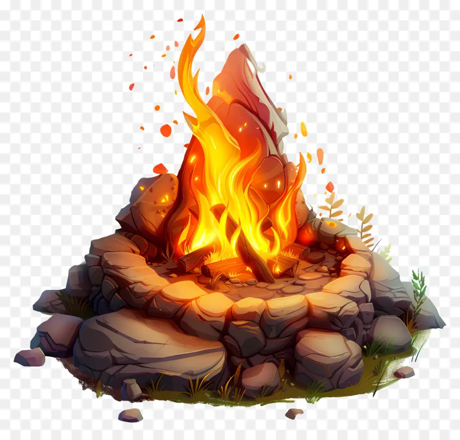 Bonfire，ไฟ PNG