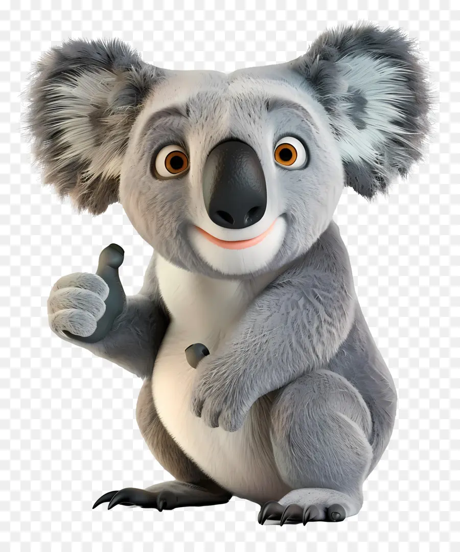 นิ้วโป้งไงขึ้นมา，การ์ตูนหมี Koala PNG
