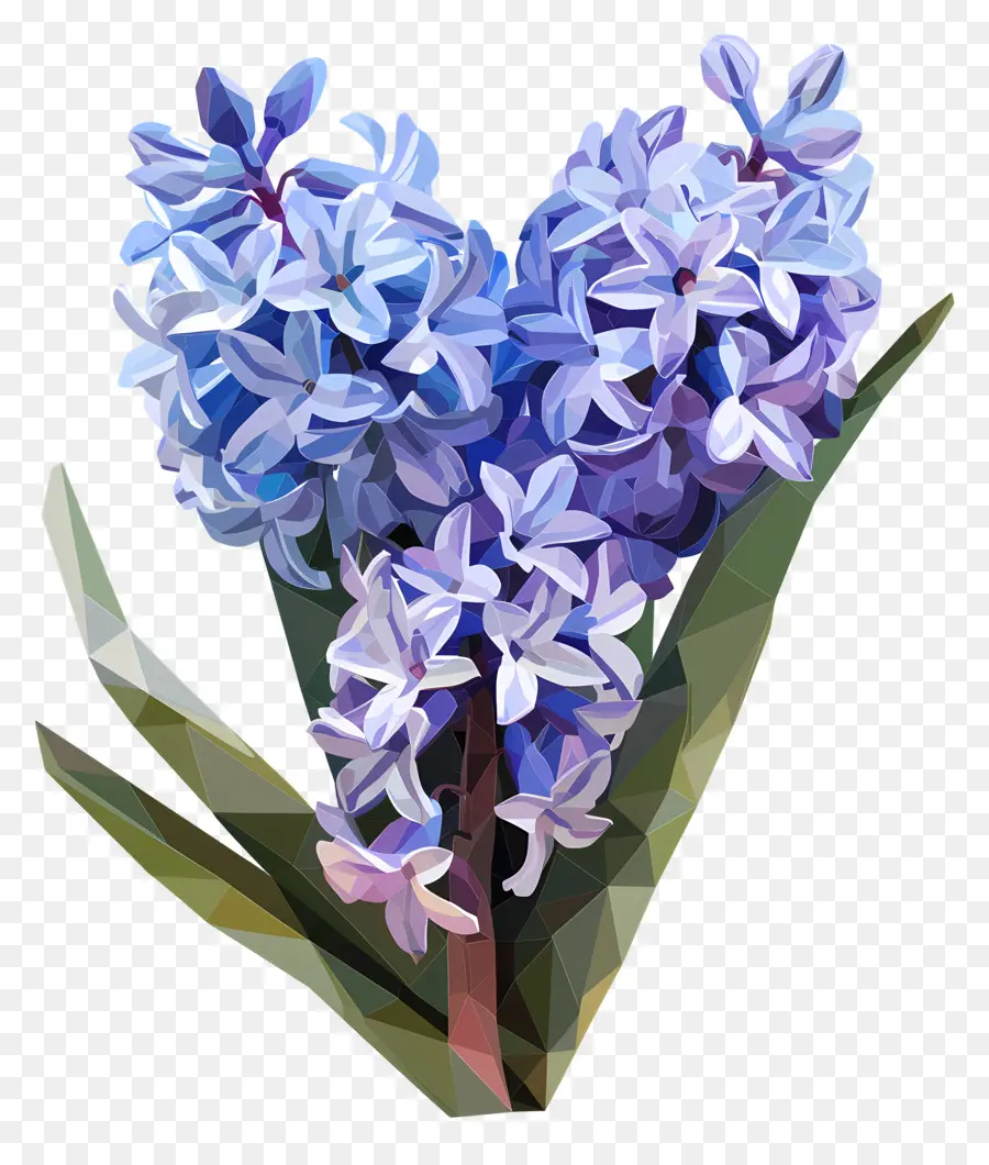ดิจิตอลดอกไม้，ดอกไม้ผักตบชวาสีฟ้า PNG