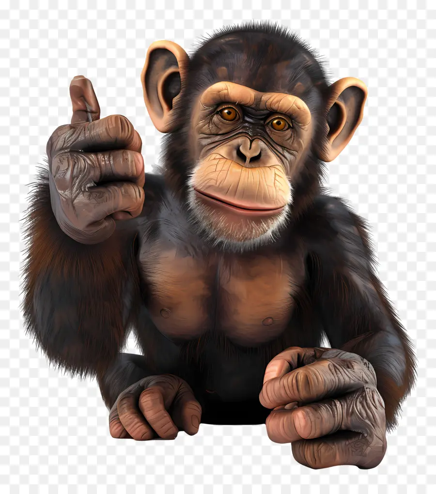 นิ้วโป้งไงขึ้นมา，ลิงชิมแปนซี PNG