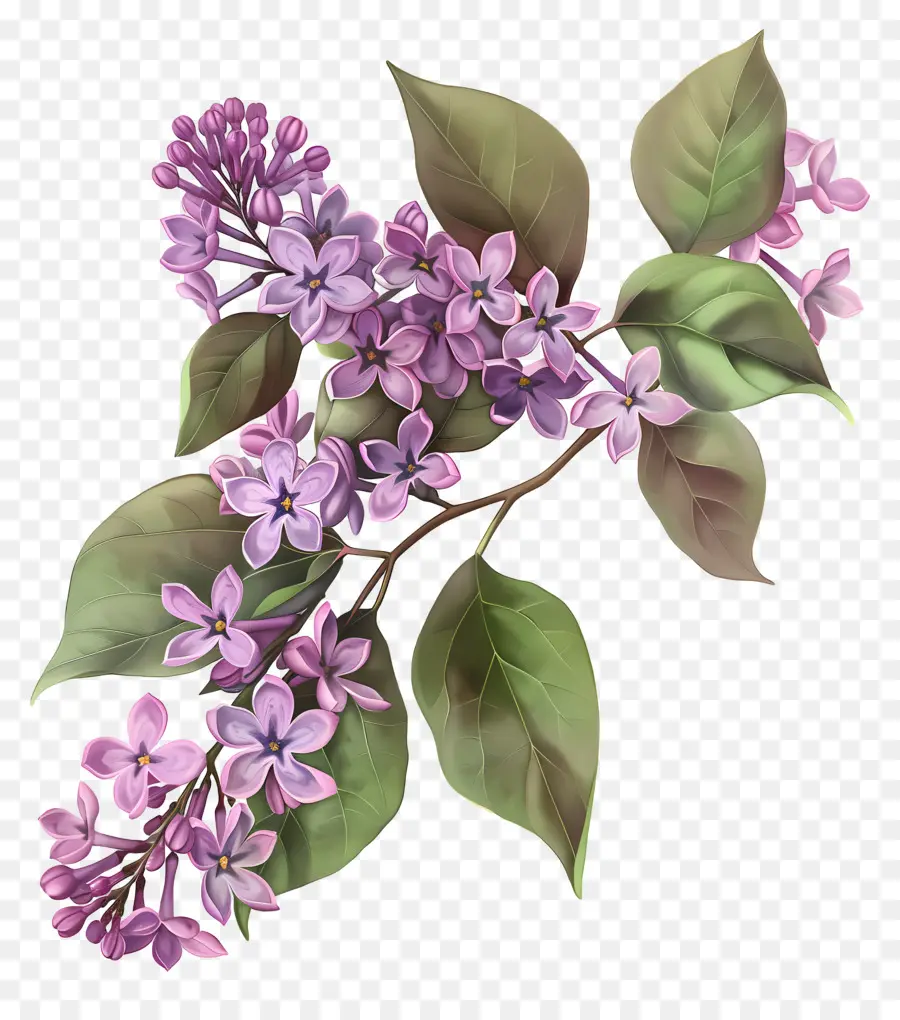 Lilac ดอกไม้，ไล PNG