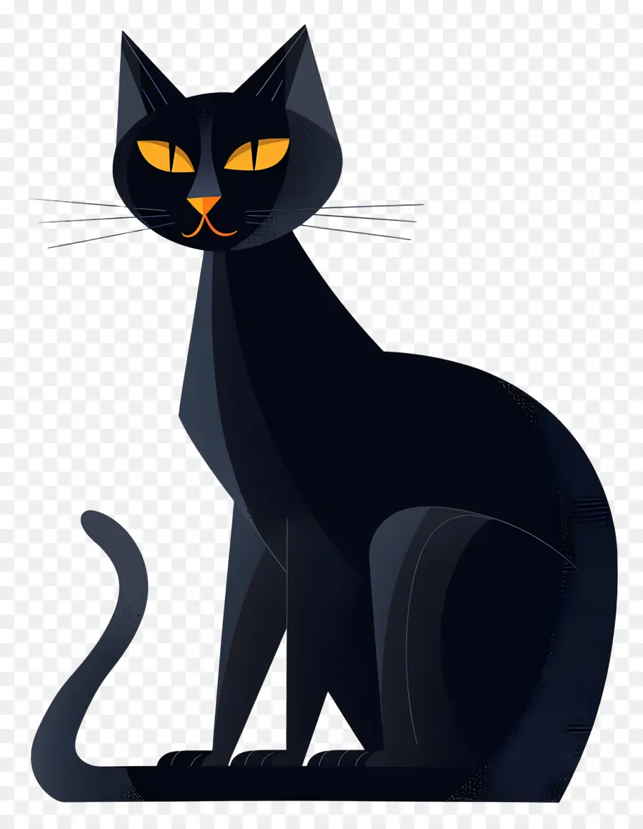 แมวดำ，มีแสงสายตา PNG