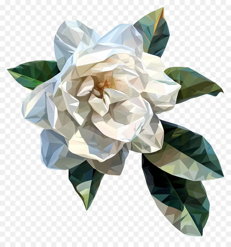 ดิจิตอลดอกไม้，สีขาว Gardenia PNG