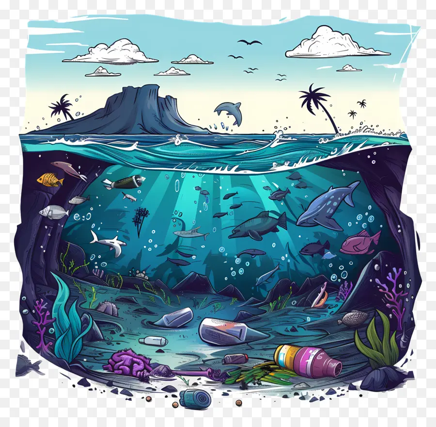 ฉากใต้น้ำ，นาวิกโยธินเศษซากสิ่งปรักหักพัง PNG