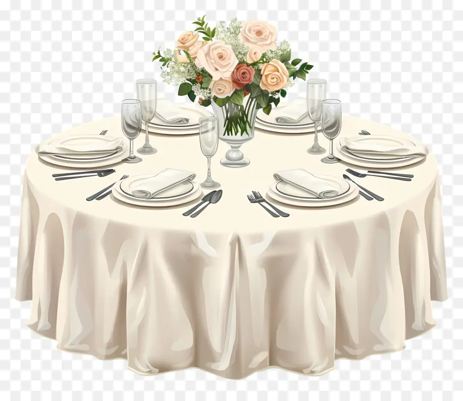 งานแต่งงานโต๊ะ，ผ้าคลุมโต๊ะผิวขาว PNG