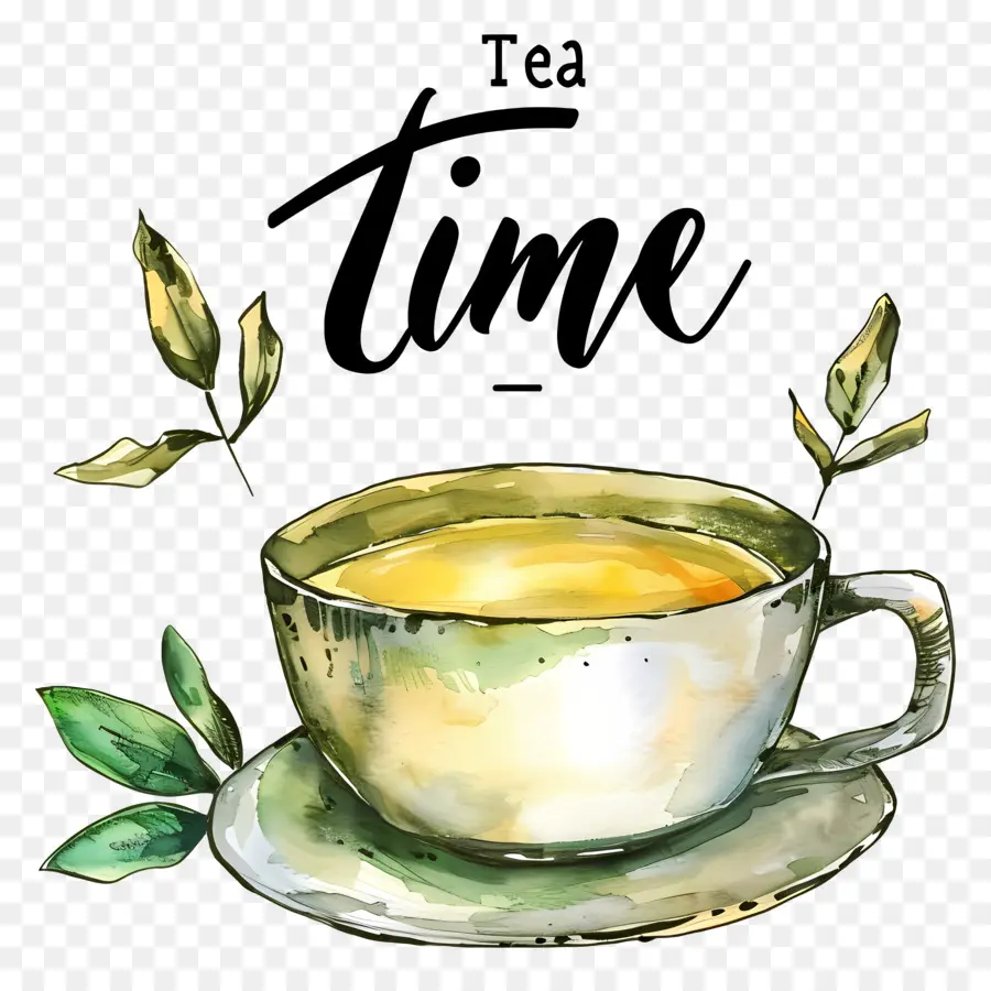 เวลาน้ำชา，ถ้วยชาอั PNG