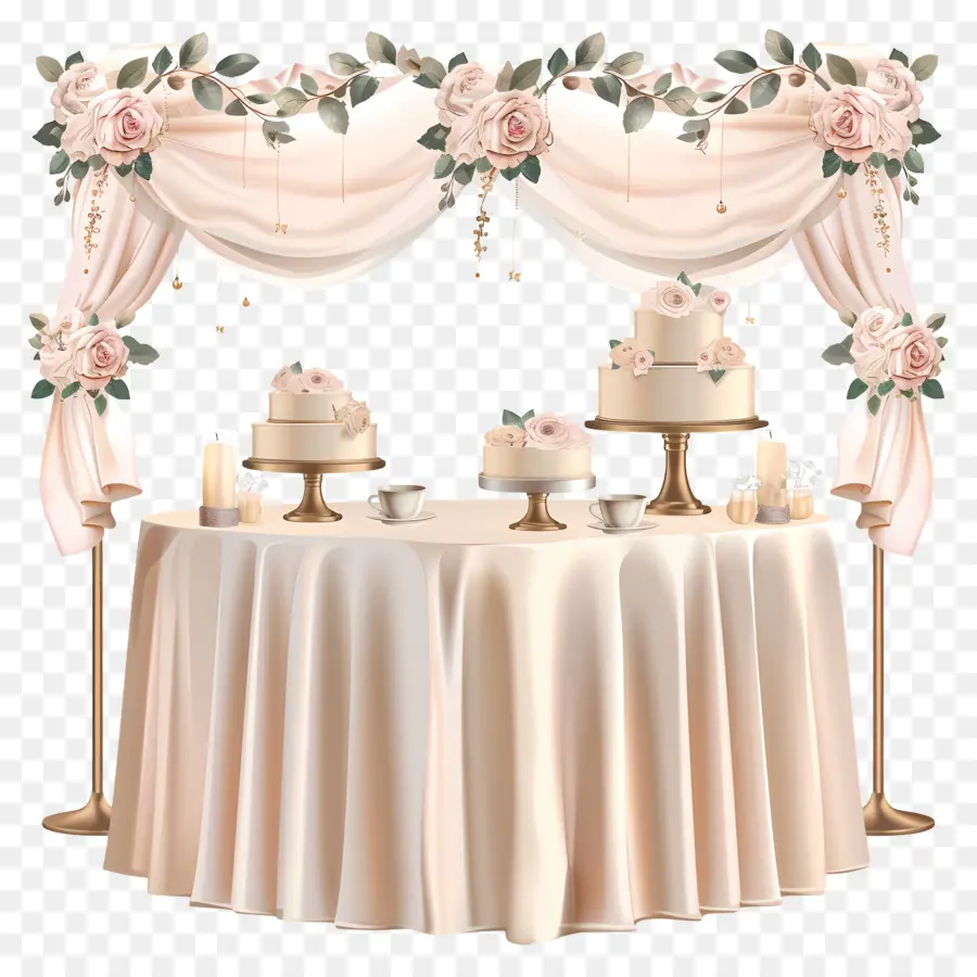 งานแต่งงานโต๊ะ，งานแต่งงานเค้กได้ PNG
