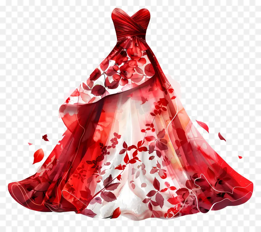 สีแดงชุดแต่งงาน，ชุดสีแดงและสีขาว PNG