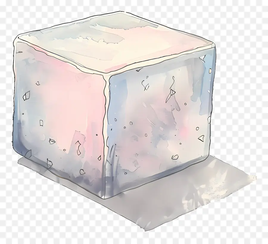 น้ำแข็งก้อนสี่เหลี่ยม，สีวาดรูป PNG