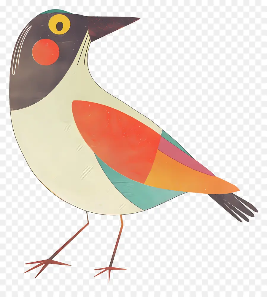 นก，สีส้ม PNG