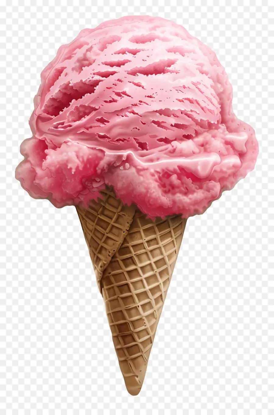 ไอศกรีม，ไอศครีมสีชมพู PNG