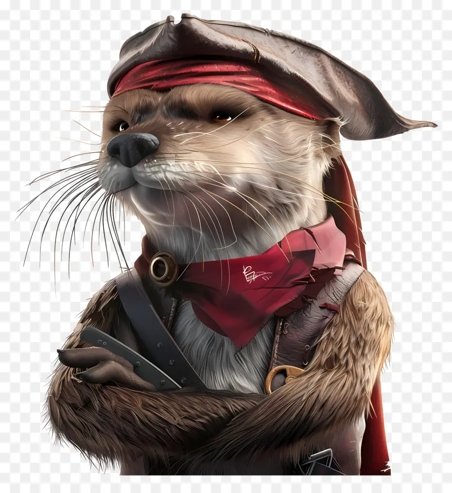 โจรสลัด，Pirate Otter PNG