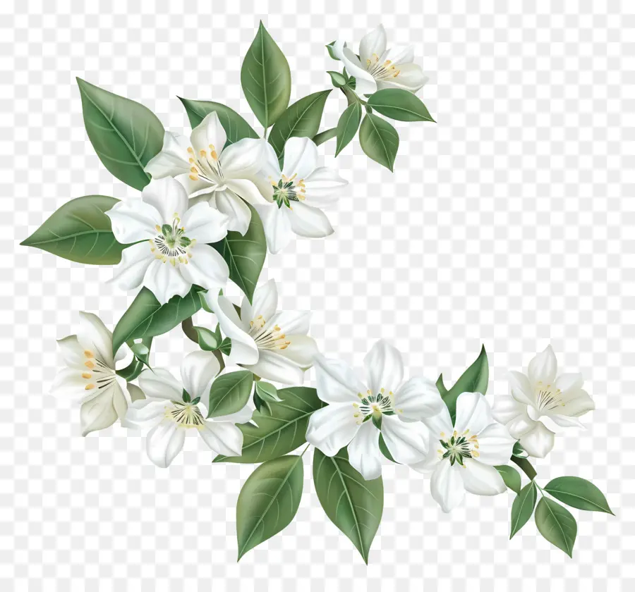 ดอกมะลิสีขาว，อาลีโอ้อาลีมานี่หน่อยดอกไม้ PNG