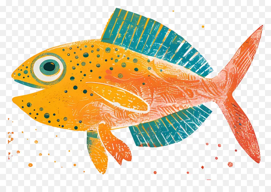 การ์ตูนปักปลา，ปลาที่มีสีสรร PNG