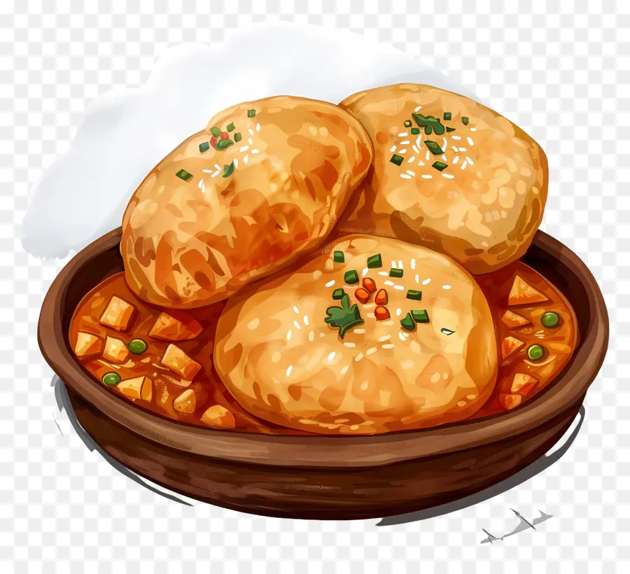 Chole Bhature，จานอินเดีย PNG