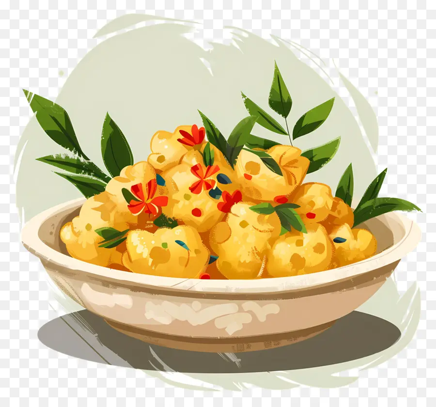 Aloo Gobi，ชามของฟริตเตอร์ PNG