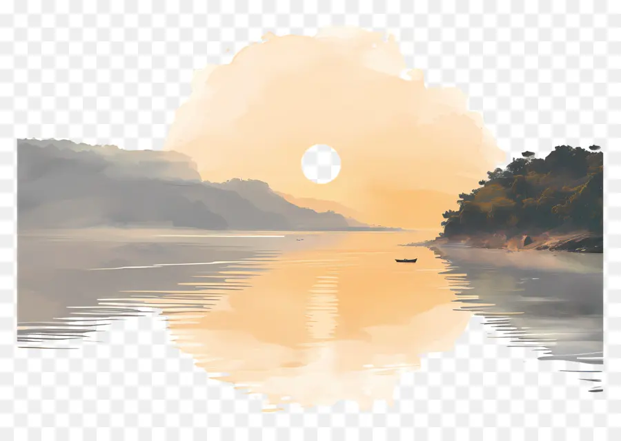 แม่น้ำ，สีวาดรูป PNG