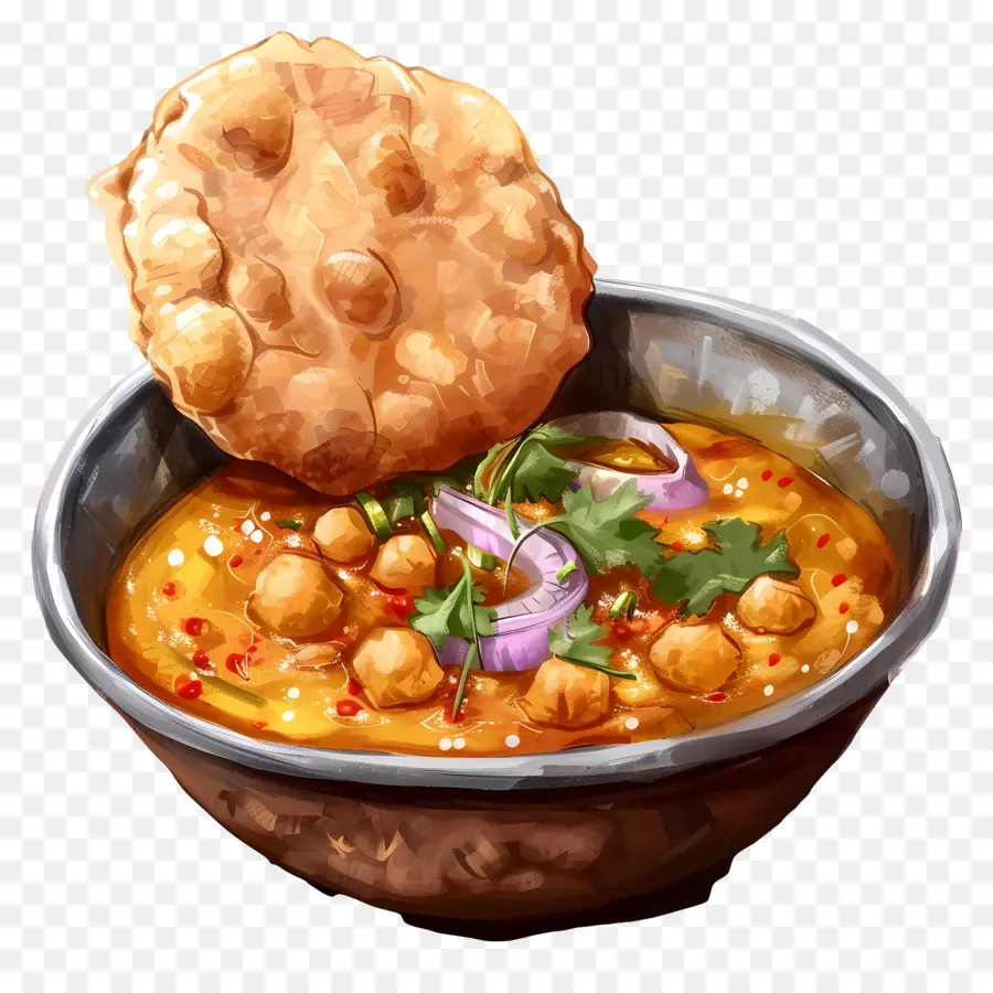 Chole Bhature，แกงถั่วชิกพี PNG