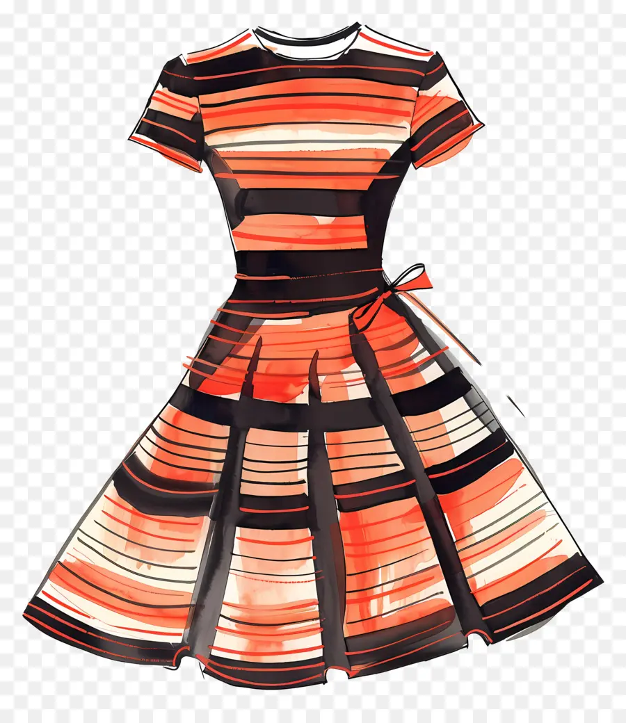 Striped ชุด，ชุดสีส้มและสีดำ PNG