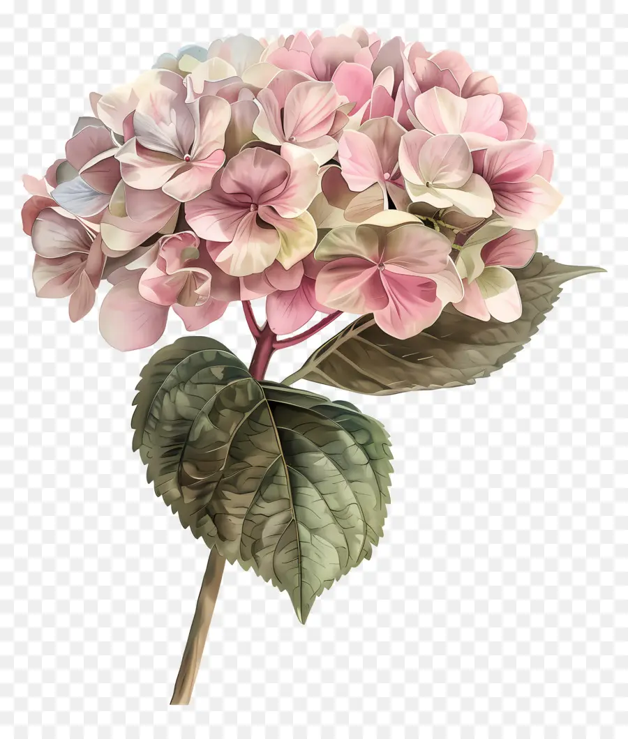สีชมพูอกไฮเดนเจีย，ดอกไม้สีชมพู PNG