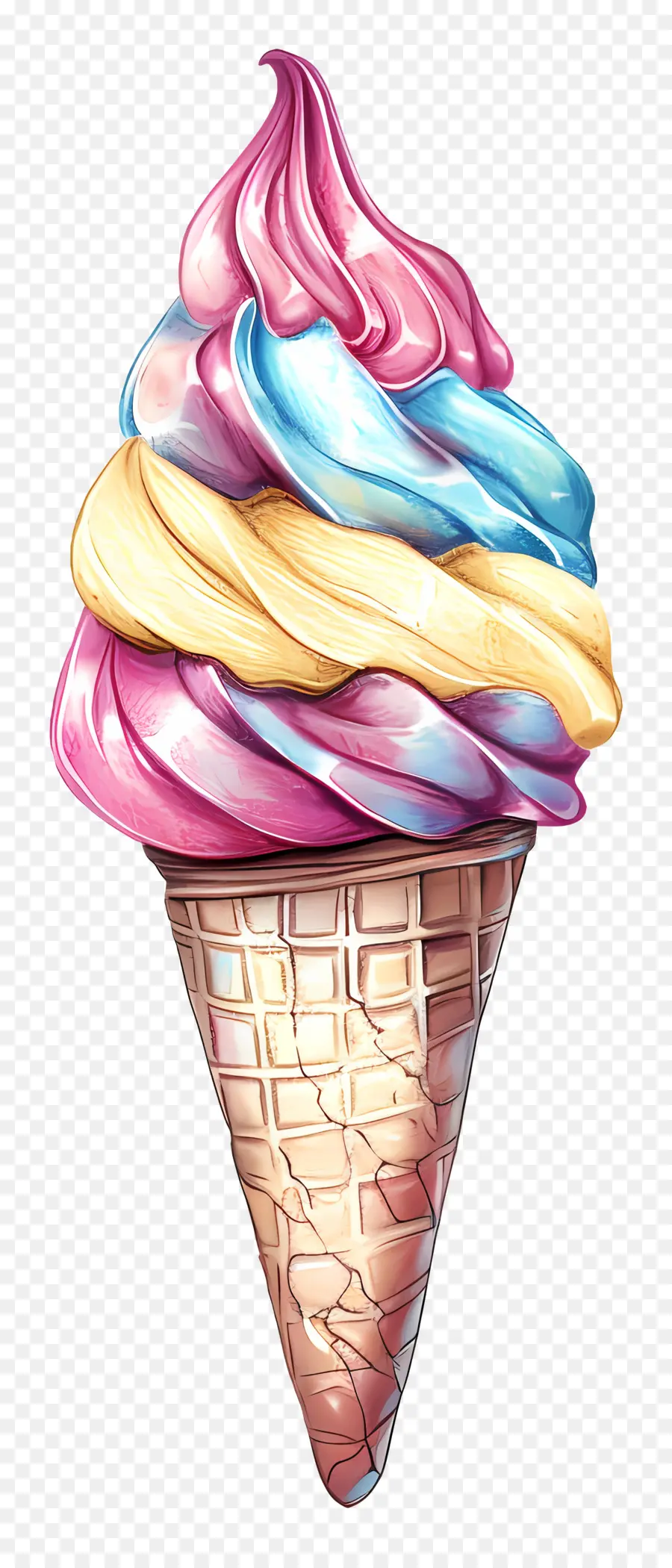 ไอศกรีม，สีวาดรูป PNG