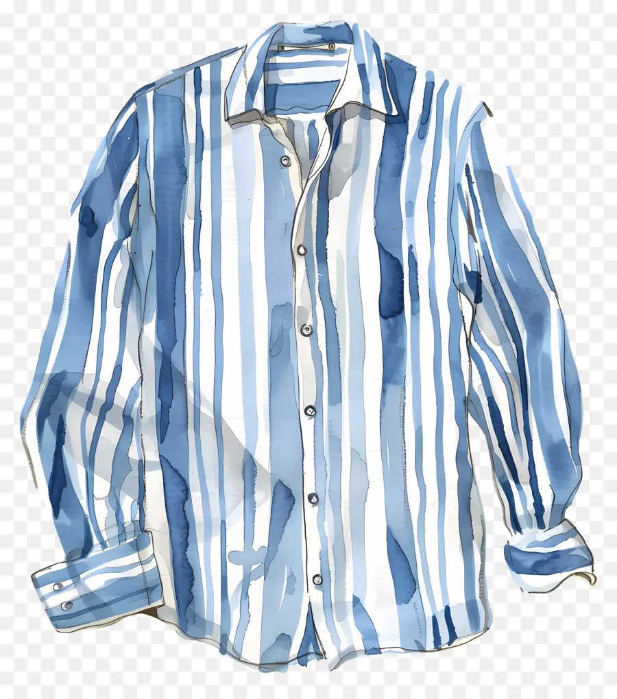 Striped เสื้อ，เสื้อเชิ้ตลายสีน้ำเงินและสีขาว PNG