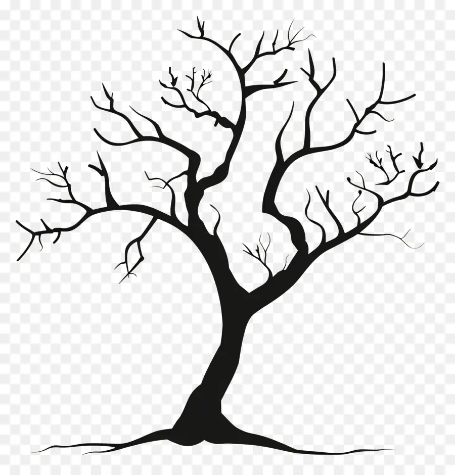 ต้นไม้สีดำเรียบง่าย，ต้นไม้ PNG